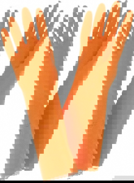 Series 87-208 Chemical Resistant Gloves: 29.00 Thick, Latex, Latex, Supported,